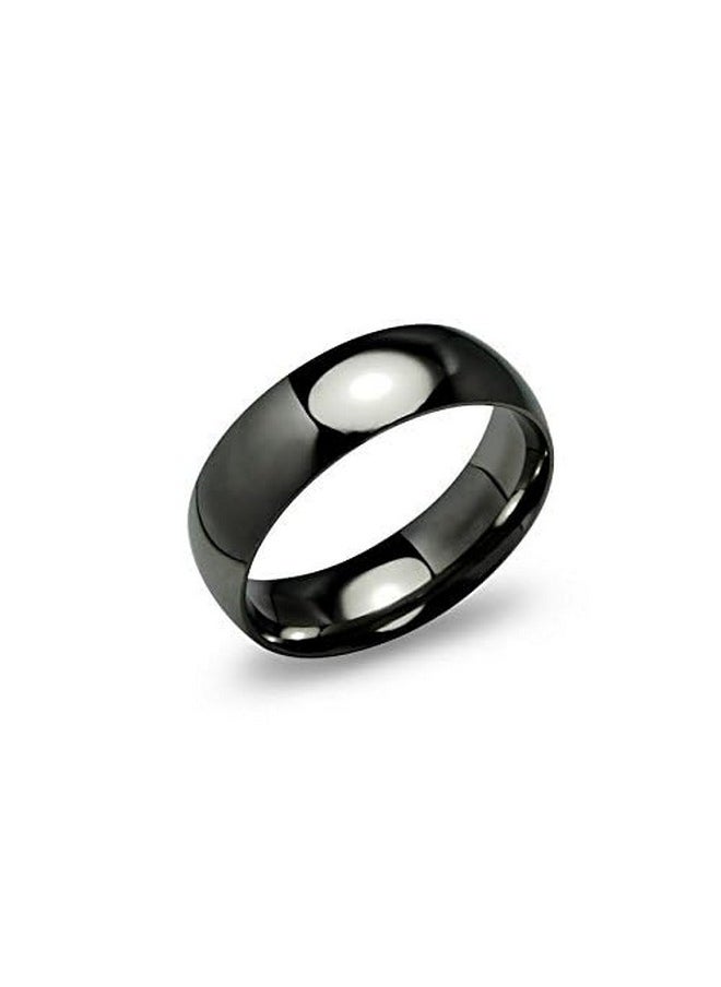 Silverline Jewelry - SILVERLINE JEWELRY Stainless Steel Black IP 6mm Comfort Fit Wedding Band Ring Men Women Size 12 - Image 1