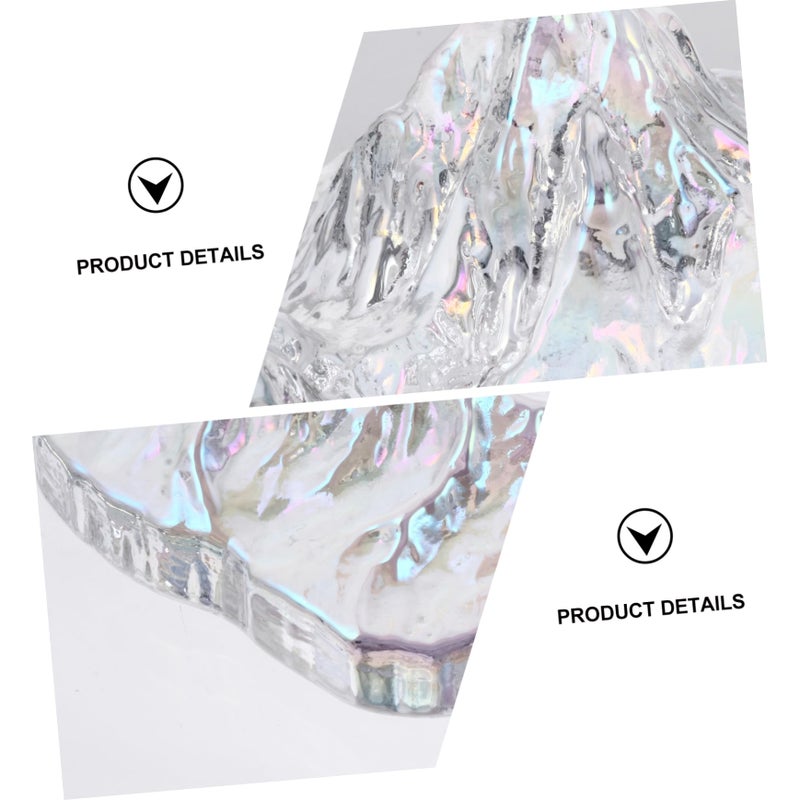 Mountain Shaped Glass Ashtray Unique Home Office Patio Decoration Easy Clean Gift For Smokers - Image 3