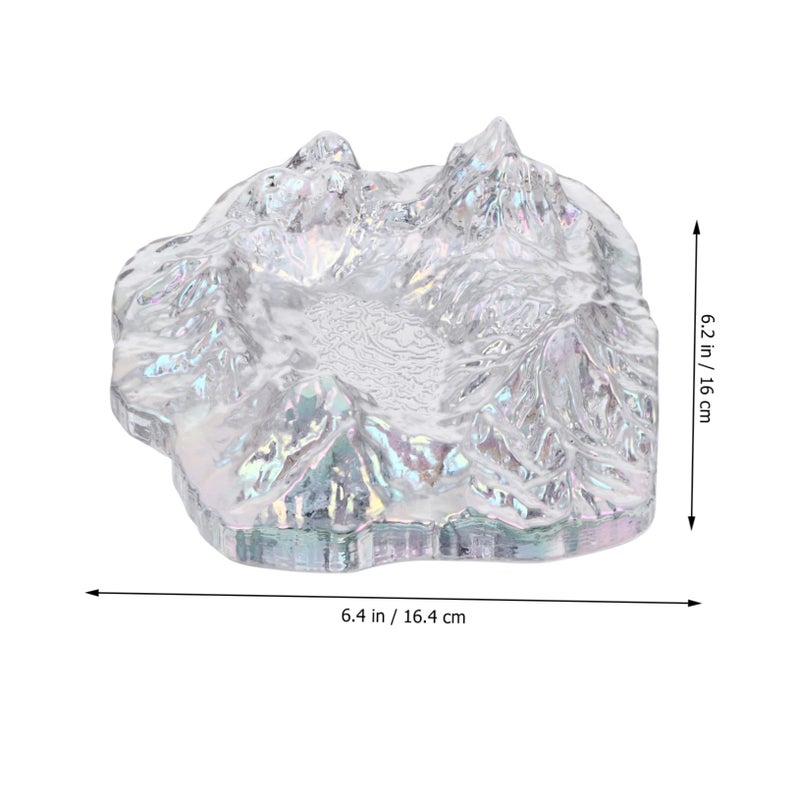 Mountain Shaped Glass Ashtray Unique Home Office Patio Decoration Easy Clean Gift For Smokers - Image 5