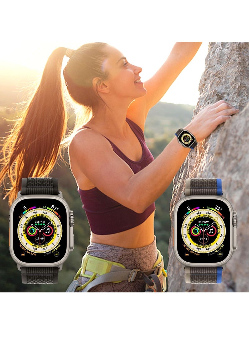 BORTONY - Apple Watch Band Alpine Loop Band 38mm 40mm 41mm Pack of 2 for Men Women Nylon Woven Sport Strap Compatible with iWatch Series 8 Ultra 7 SE 6 5 4 3 2 1 - Image 1