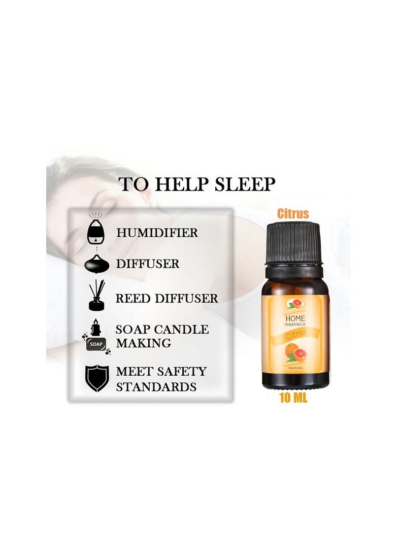 Generic 1-Piece 10ML Essential Oil For Air Humidifier,Flavors Aroma Diffuser Natural Plant Oil,Plant Fragrance Use For Air Fresh or Relieve Stress,Fragrance Citrus  - Image 2