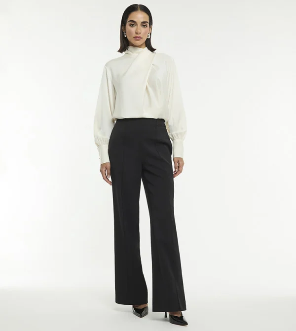 بي سي بي جي BCBG WIDE LEG CREPE TROUSER