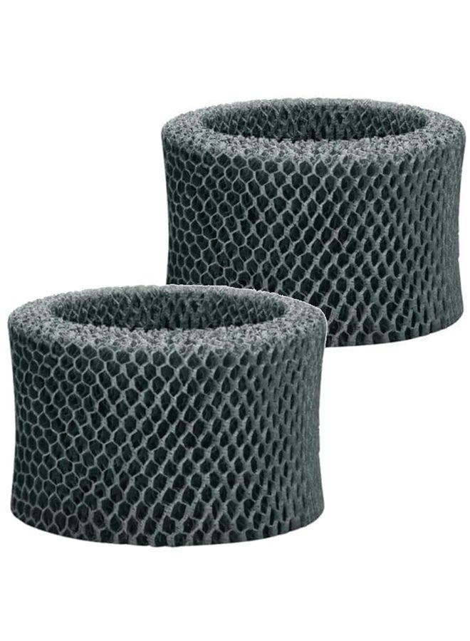 بكومور فلتر مرطب هواء بديل FY2401/30 مكون من قطعتين - متوافق مع أجهزة Philips HU4801 وHU4802 وHU4803 وHU4811 وHU4813 - فلتر فتيل بتقنية NanoCloud، عمر افتراضي يصل إلى 6 أشهر، قطع غيار مرطب هواء، فلاتر رمادية داكنة - Image 1