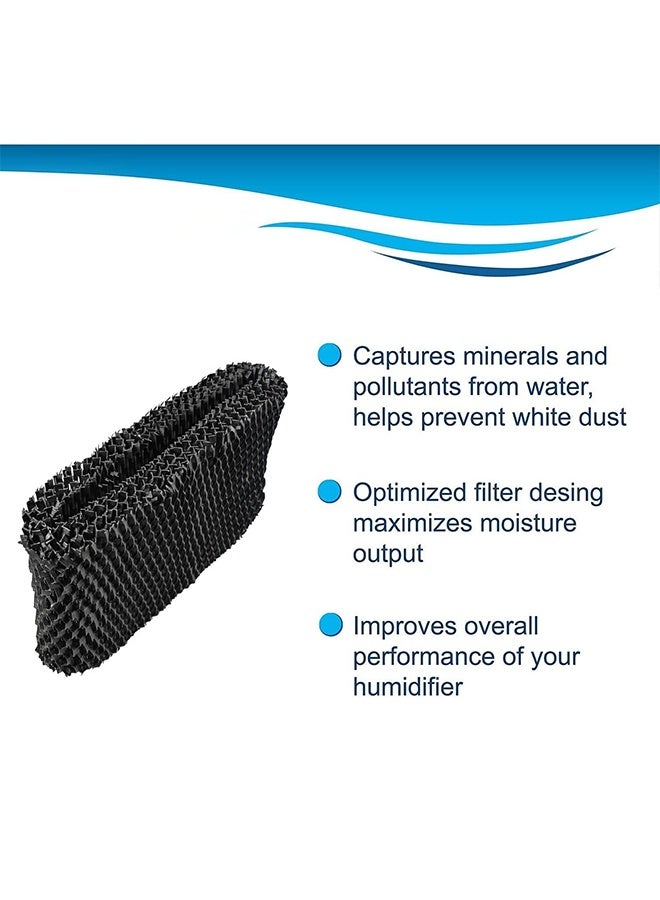 بكومور فلتر مرطب هواء بديل FY2401/30 مكون من قطعتين - متوافق مع أجهزة Philips HU4801 وHU4802 وHU4803 وHU4811 وHU4813 - فلتر فتيل بتقنية NanoCloud، عمر افتراضي يصل إلى 6 أشهر، قطع غيار مرطب هواء، فلاتر رمادية داكنة - Image 3