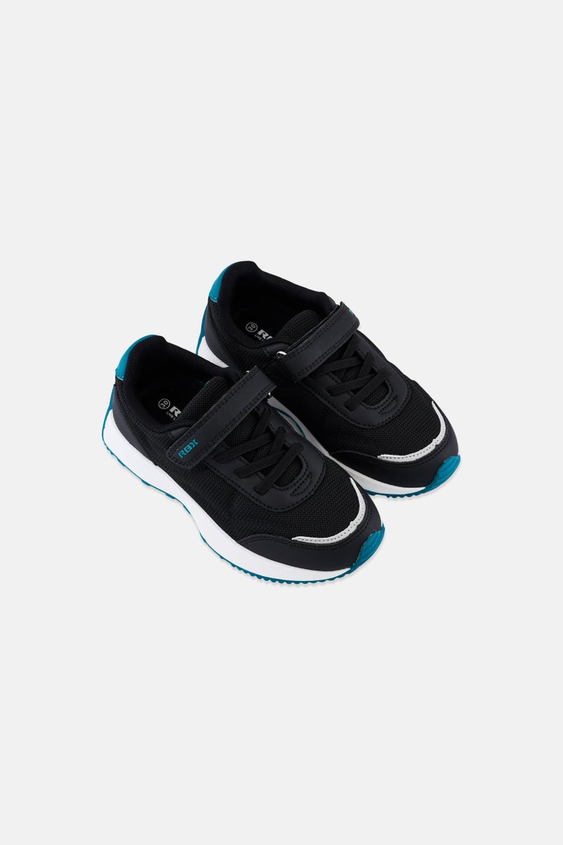RBX Kids Boy Velcro Closure Running Shoes, Black - Image 3