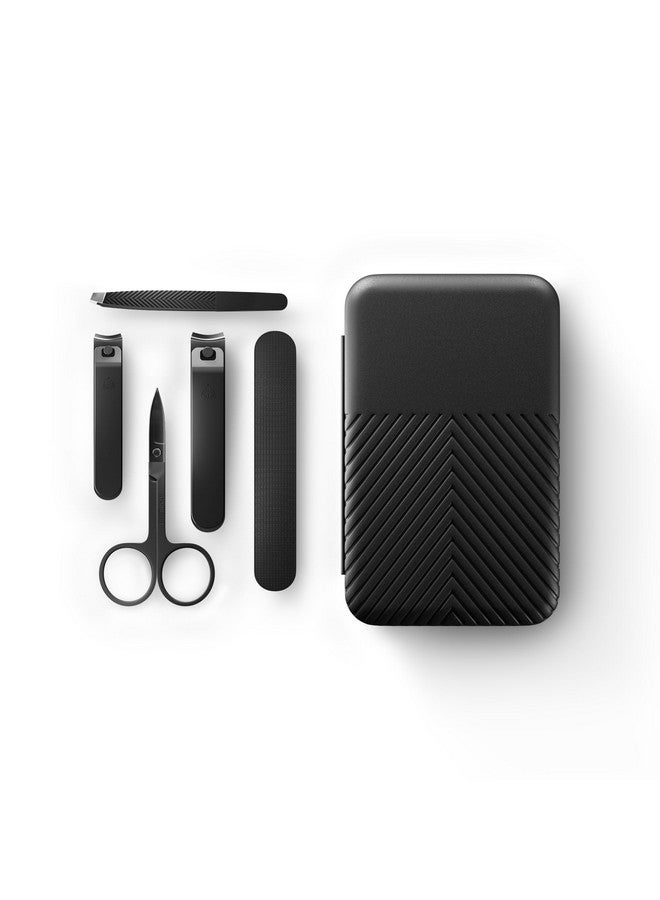 manscaped ® Shears 3.0 5Piece Precision Men’S Nail Grooming Travel Kit Stainless Steel Manicure Set With Fingernail & Toenail Clippers Nail File Slant Tip Tweezers Cuticle Scissors Travel Case - Image 1