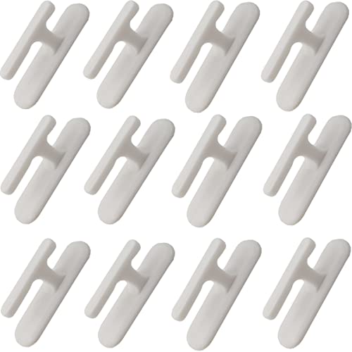 NSBELL 12PCS Blind Cord Twister Safety Blind Cord Hooks Adhesive Blind Cord Holder Window Blinds String Holder Child Proofing Blind Cord Wind Up Blind Cord Wrap Cleat for Home Office - Image 1