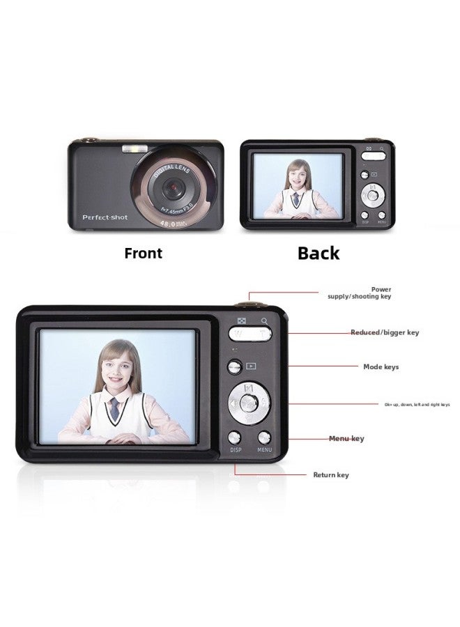 48 Million Pixels HD Digital Camera Camera Camera Photo Gift Card Machine K12 English-Body Color:32G + Card Reader - Image 2