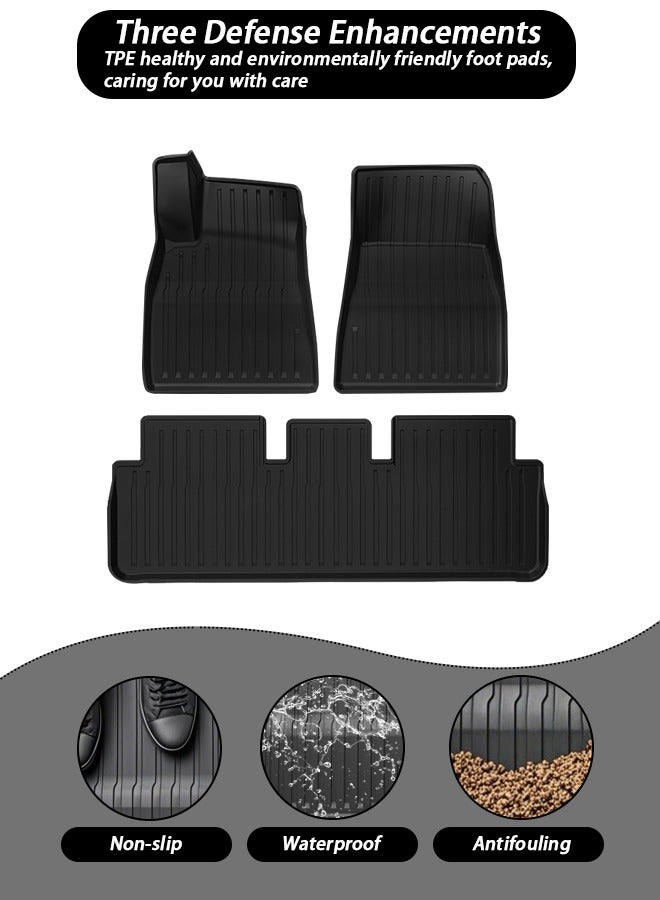 Generic Car mat, suitable for Tesla Model3 car mat, 3D customized, 2025 model, TPE all-weather wear-resistant, anti-slip, easy to clean, high-grade mat. goodcar  - Image 4
