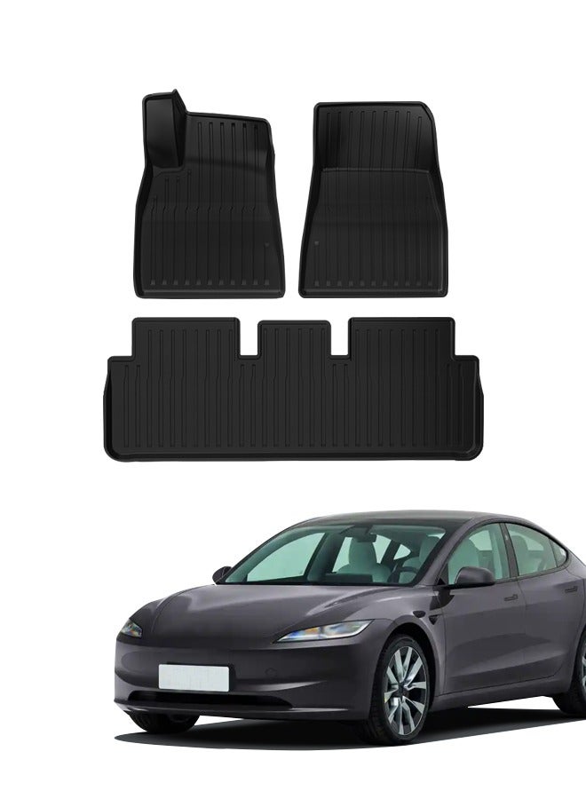 Generic Car mat, suitable for Tesla Model3 car mat, 3D customized, 2025 model, TPE all-weather wear-resistant, anti-slip, easy to clean, high-grade mat. goodcar  - Image 1