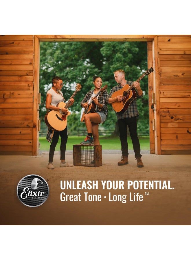 Elixir Strings Acoustic Guitar Strings, 12-String, Light NANOWEB Coating - Image 4