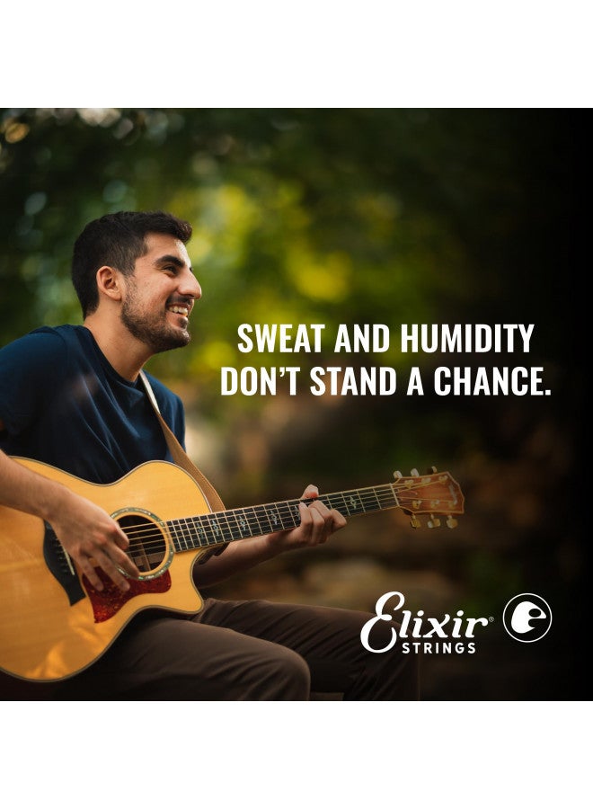 Elixir Strings Acoustic Guitar Strings, 12-String, Light NANOWEB Coating - Image 3