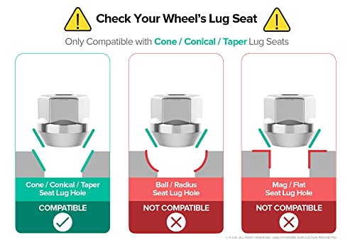 StanceMagic 20pcs Chrome Open End Lug Nuts - 7/16" x20 Threads - 0.81" Length - Cone Conical Taper Acorn Seat - 19mm 3/4" Hex - Compatible with Buick Chevy Chevrolet Pontiac Oldsmobile Cutlass Supreme - Image 4