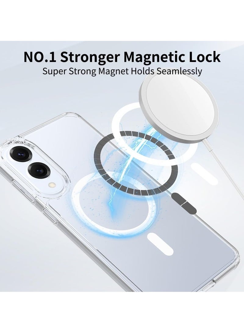 Denx Magnetic for Galaxy S25 Edge Case Clear: Wireless Charging Anti-Yellowing Shockproof Slim Magnetic Phone Sleeve Cover for Samsung Galaxy S25 edge, Transparent, (Clear) - Image 5