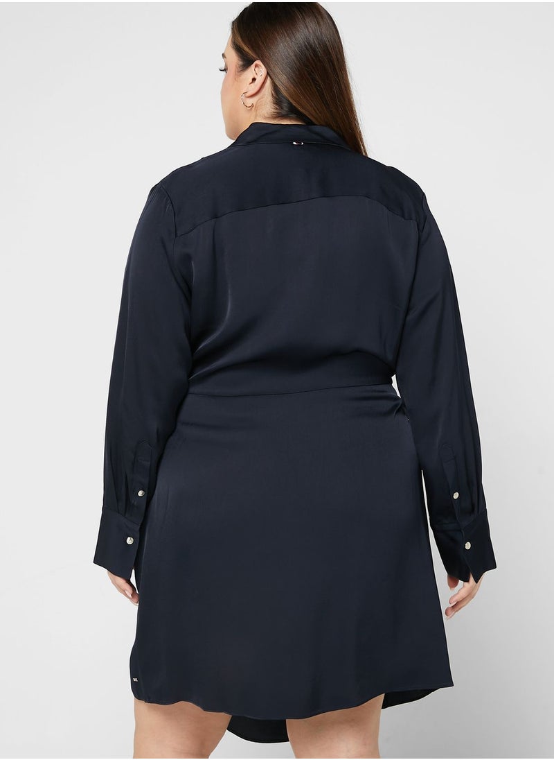 Tommy Hilfiger Plus - Knot Detail Wrap Dress - Image 1