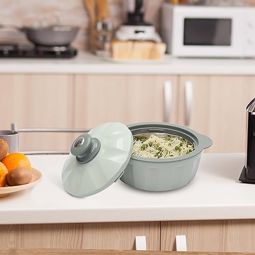 JAYPEE HOTFEAST Inner Stainless Steel Casserole Twin Set of 2, 800ml, BPA Free Insulated casserole Set |Sabji Container|Small Chapati Box |Food Grade Serving Set, Green - Image 4