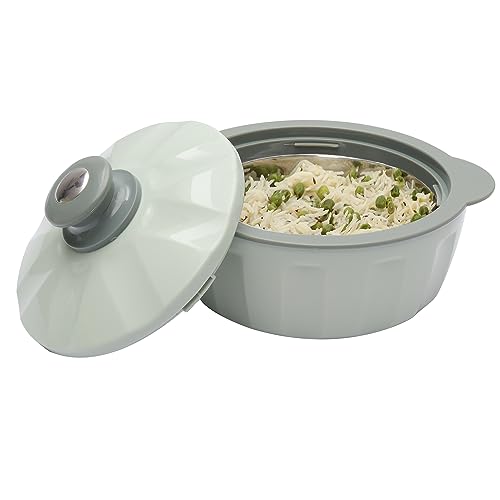 JAYPEE HOTFEAST Inner Stainless Steel Casserole Twin Set of 2, 800ml, BPA Free Insulated casserole Set |Sabji Container|Small Chapati Box |Food Grade Serving Set, Green - Image 5