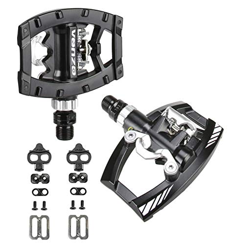 Venzo Dual Function Platform Multi-Use Compatible with Shimano SPD Mountain Bike Bicycle Sealed Clipless Pedals - Dual Platform Multi-Purpose - Great for Touring, Road, Trekking Bikes - Black - Image 4