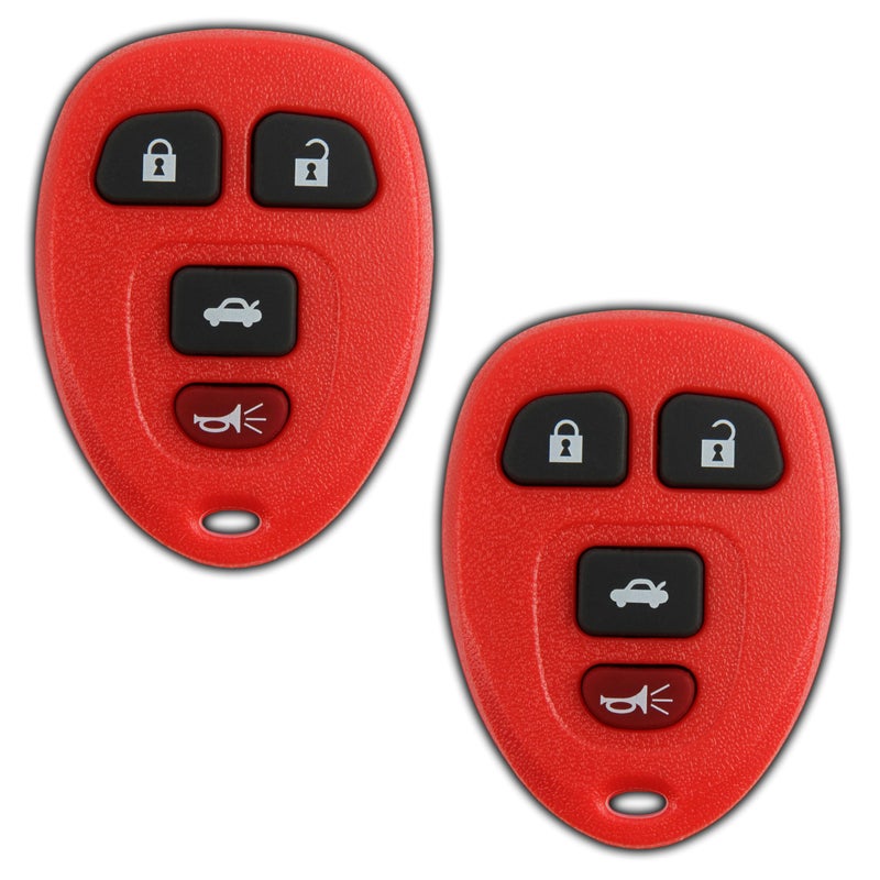 KeylessOption 2X KeylessOption Key Fob Replacement for 2005 2006 2007 2008 2009 2010 2011 2012 Buick Lacrosse Chevrolet Chevy Cobalt Malibu Pontiac G5 G6 Grand Prix Saturn 4Button 15252034 Locksmith Required