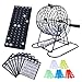 GOTHINK Bingo Game Set for Adults and Kids Included 8 Metal Wheel Cage 75 Calling Balls Master Board 18 Bingo Cards 150 Colored Chips Great for Fun Family Game Night Large Groups Parties - Image 3