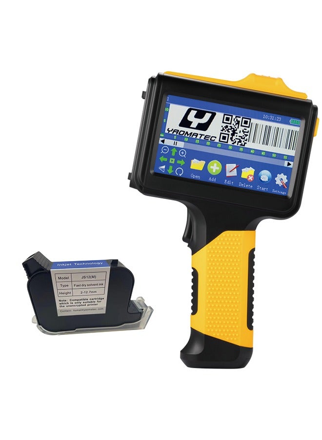Smart Handheld Inkjet Printer for Date and Batch Coding,Handheld Inkjet Printer for Any Surface for QRCode Barcode Production Date Time Logo Batch Number Print On Glass Bag Carton Box Wood Cloth Plastic Cable  - Image 1