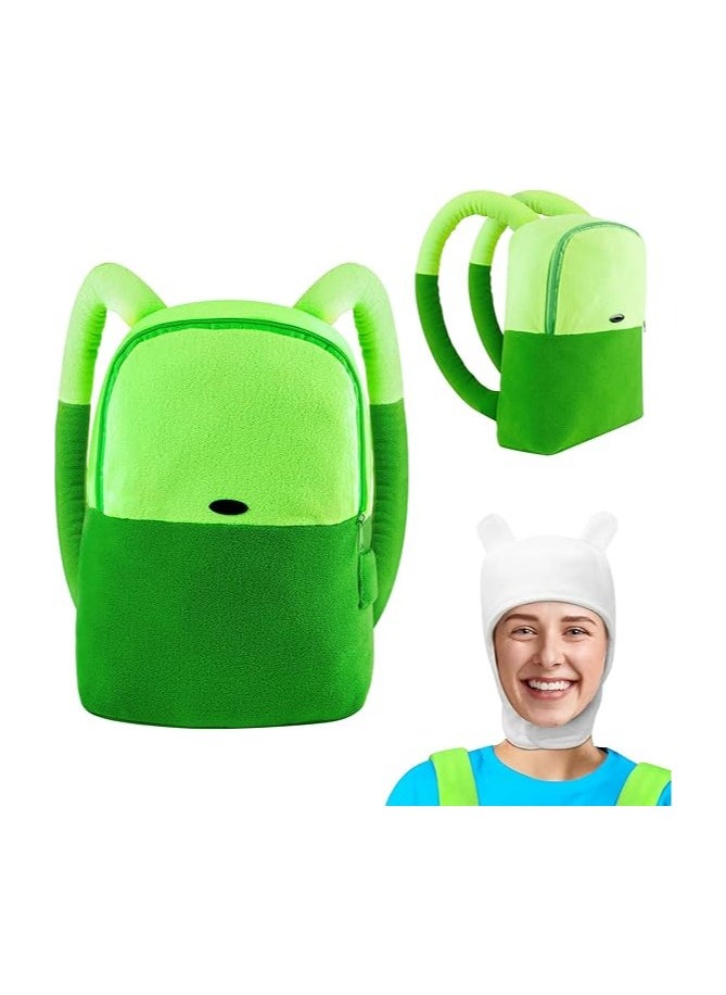 Finn Backpack Costume for Adventure Time Cosplay The human Finn Green Backpack  - Image 2