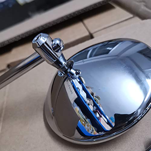 Yibid Universal Chrome 4" Round Motorcycle Rearview Mirrors Classic Retro Side Mirror Multi-fit Replacement for Cruiser Chopper Cafe Racer Sportster Bobber Touring Dyna Kawasaki Suzuki Yamaha Ducati - Image 2