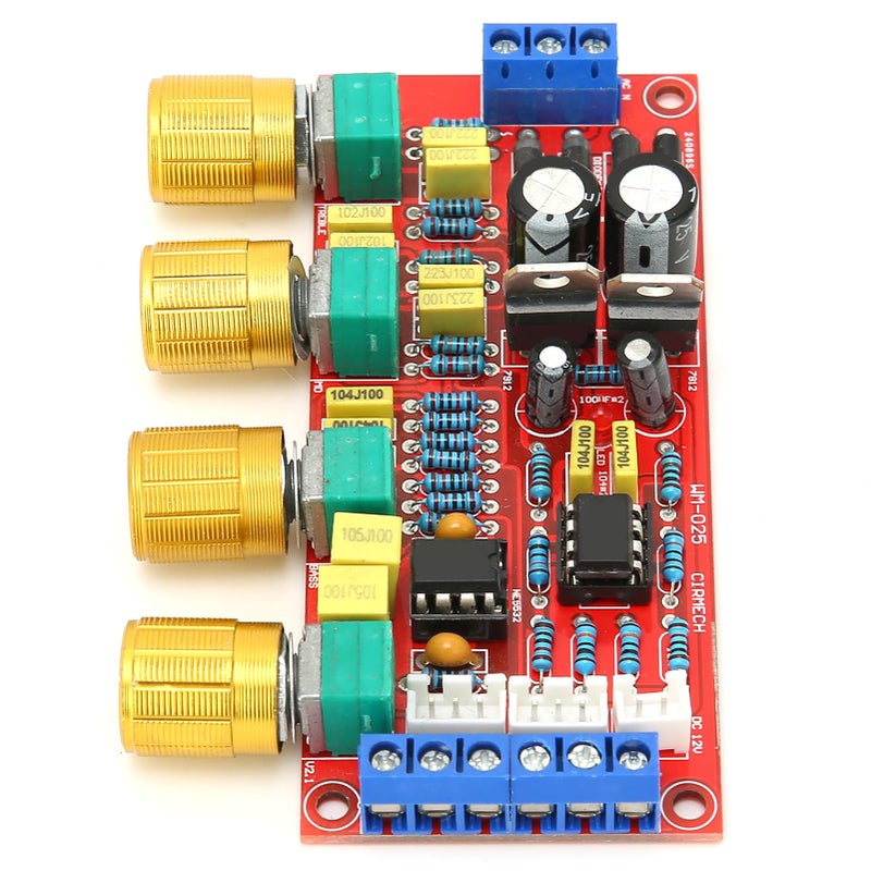 NE5532 Preamplifier Module with Volume EQ Control Board AC 12V for Enhanced HiFi Sound Quality - Image 3