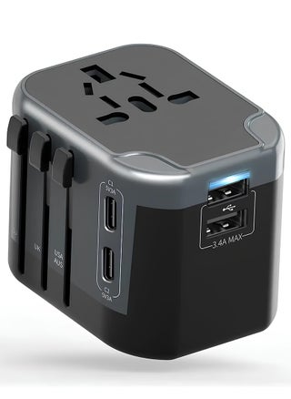 All in One International Travel Adapter with 4 USB (2 USB A & 2 USB Type C), Worldwide Universal Travel Plug with Charging Ports AC Power Converters Socket to USA Europe UK Australia France - pzsku/ZCF7F7DF34B373E4A13ECZ/45/1746210192/6f5c4373-8623-4b19-84dc-9a14bcd01166