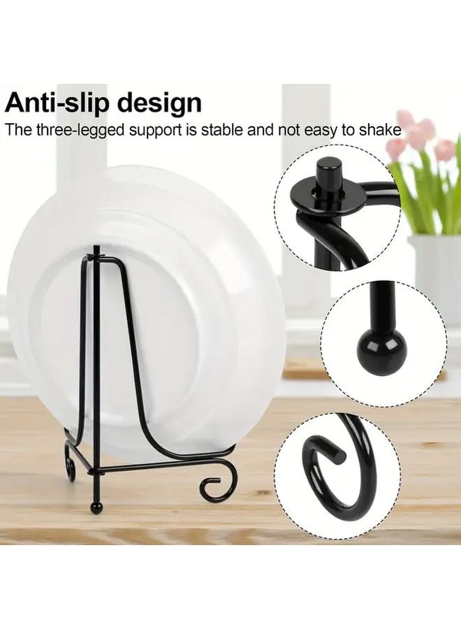 6 Pack 5 Inches Black Iron Display Stand Adjustable Height A Frame Base Heavy Duty Easel Holder - Image 3