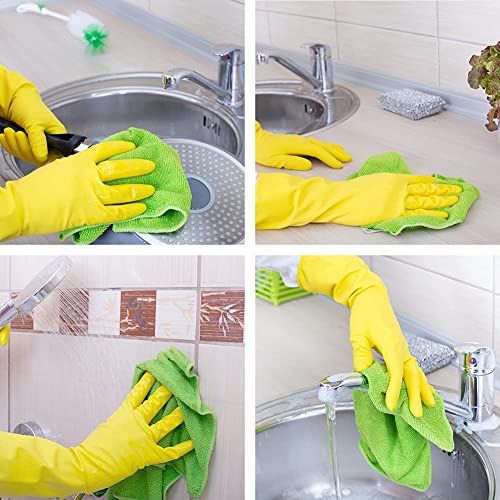 EZYHOME Kitchen Dish Microfibre Towels, 100% Cotton Kitchen Towels and Dishcloths Set, 8Pack Dish Cloths for Washing Dishes Dish Rags for Drying Dishes Kitchen Wash Clothes Cleaning Towel - Image 3