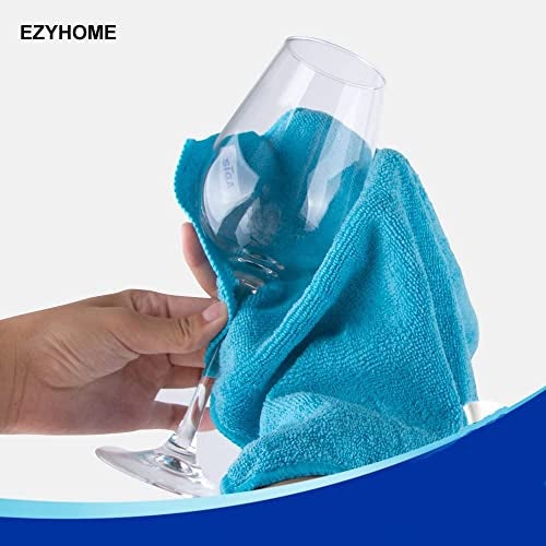 EZYHOME Kitchen Dish Microfibre Towels, 100% Cotton Kitchen Towels and Dishcloths Set, 8Pack Dish Cloths for Washing Dishes Dish Rags for Drying Dishes Kitchen Wash Clothes Cleaning Towel - Image 4