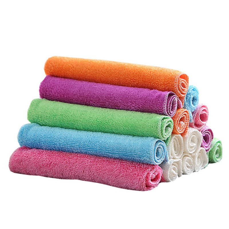 EZYHOME Kitchen Dish Microfibre Towels, 100% Cotton Kitchen Towels and Dishcloths Set, 8Pack Dish Cloths for Washing Dishes Dish Rags for Drying Dishes Kitchen Wash Clothes Cleaning Towel - Image 1