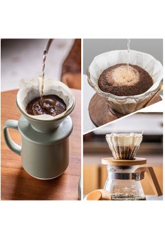Generic Coffee Filters V60 Cone Paper White Natural 200pcs Coffee Filters Unbleached Paper Filters Compatible with Pour Over Drippers 2-4 Cups Size 02 Coffee Filters v60  - Image 5