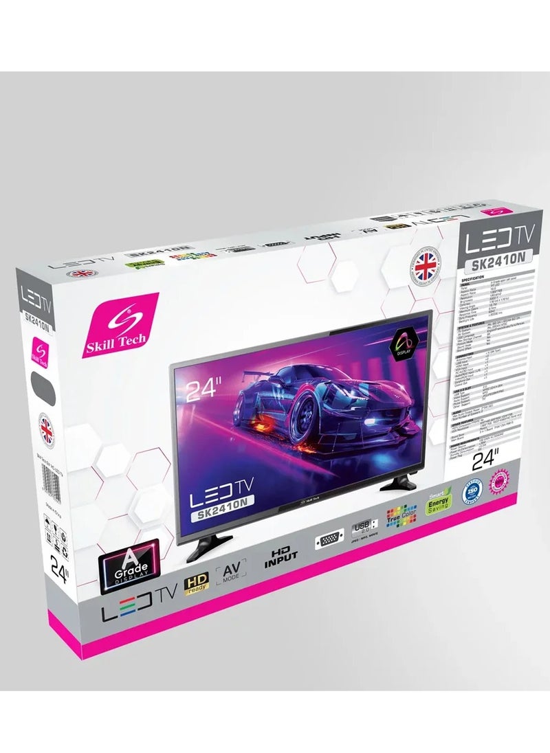 Skill Tech SK2410N 24" HD Ready LED TV, 1366x768, 60Hz, Wide Viewing Angle, High Contrast, HDMI/USB, Multisystem Support  - Image 4