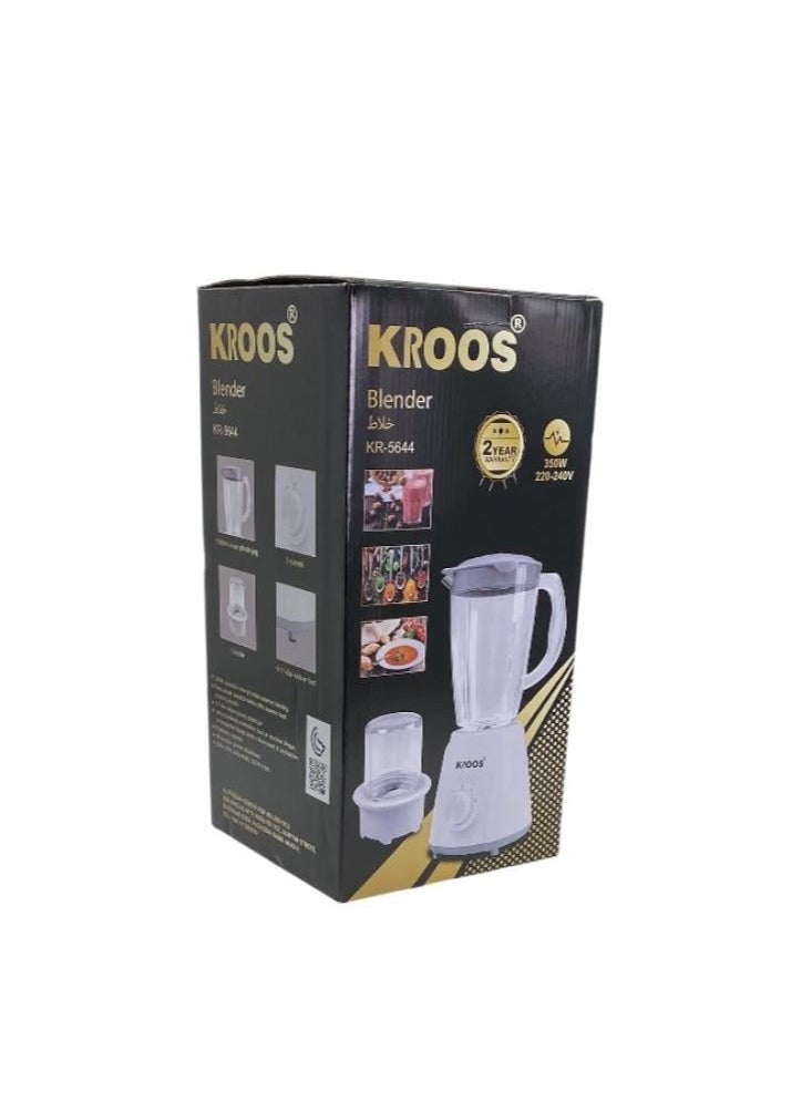 KROOS Electric Blender with Grinder, High Power Motor, Multi-Angle Sharp Blades and Multi-Gear Adjustment 350W 1.5L KR-5644 - pzsku/ZCF7FA4087876078CB2A7Z/45/_/1736316283/89a303ff-0147-4531-814e-e77e4b4936b7