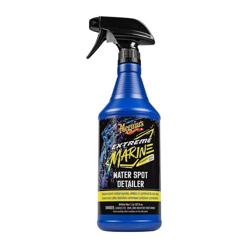 Meguiar's Extreme Marine Water Spot Detailer - Hard Water Stain Remover that Offers Additional Shine and Protection in One Advanced Marine Detailing Spray - Non-Abrasive Formula, 32 Oz Spray - Image 1