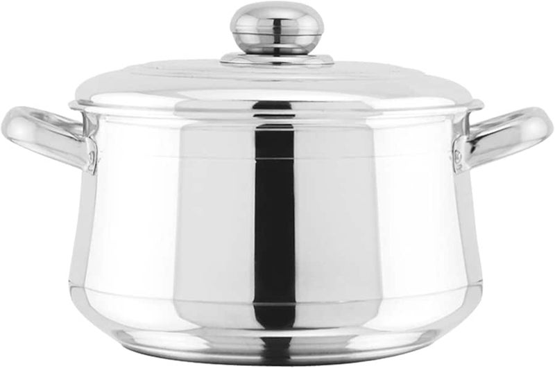 1250 Round Aluminium Cookware Pot with Stainless Steel Handle, 20 cm Size, Silver