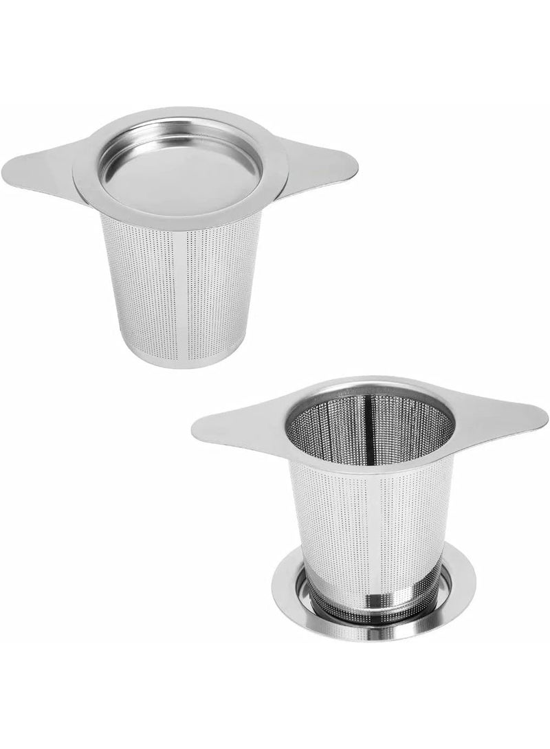 HOMESTAR Stainless Steel Tea Infuser, Premium Tea Strainer with Two Handles & Large Capacity for Loose Tea Leaf, Classic Metal Mesh Tea Filter for Cups, Mugs, Teapots - Image 1