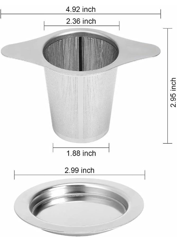HOMESTAR Stainless Steel Tea Infuser, Premium Tea Strainer with Two Handles & Large Capacity for Loose Tea Leaf, Classic Metal Mesh Tea Filter for Cups, Mugs, Teapots - Image 4