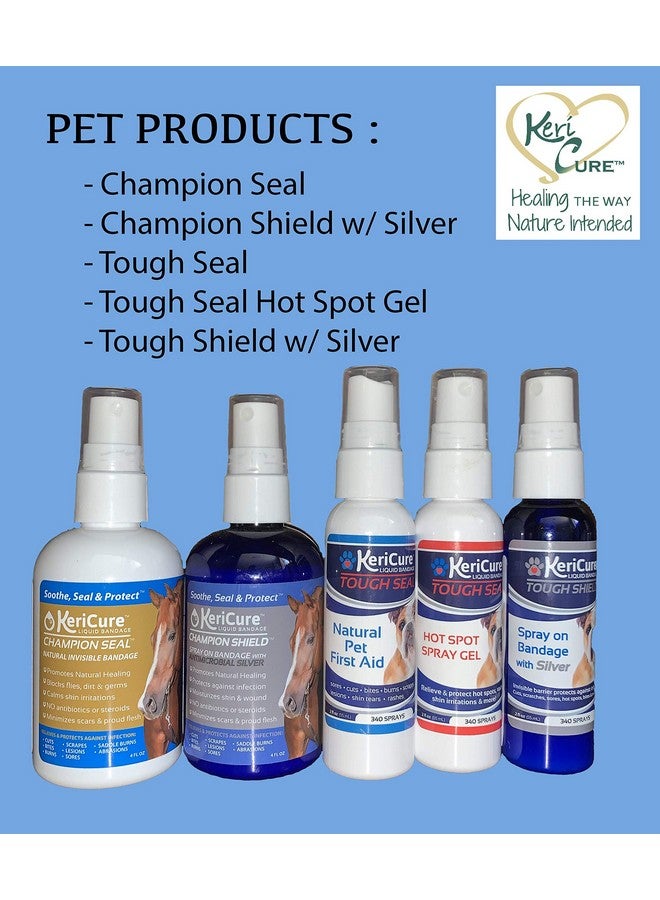 KeriCure Tough Shield Silver Liquid Bandage, 2 Pack, Spray on Bandage with Silver Hydrosol for Pets and Small Animals, 2oz First Aid Sprays for Dogs, Cats - Soothes, Seals, and Protects - Image 5