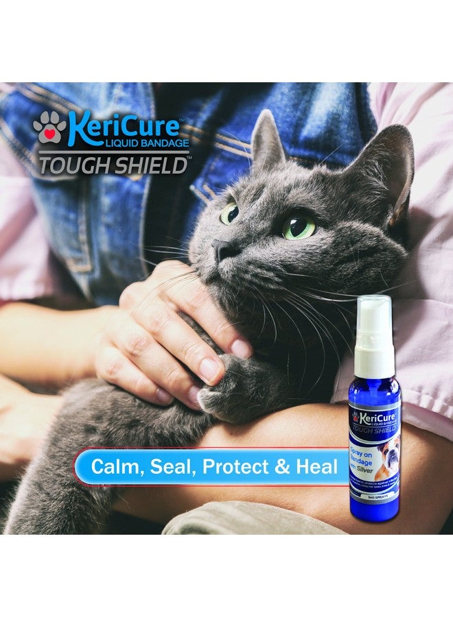KeriCure Tough Shield Silver Liquid Bandage, 2 Pack, Spray on Bandage with Silver Hydrosol for Pets and Small Animals, 2oz First Aid Sprays for Dogs, Cats - Soothes, Seals, and Protects - Image 3