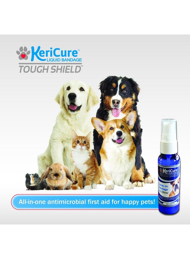KeriCure Tough Shield Silver Liquid Bandage, 2 Pack, Spray on Bandage with Silver Hydrosol for Pets and Small Animals, 2oz First Aid Sprays for Dogs, Cats - Soothes, Seals, and Protects - Image 2