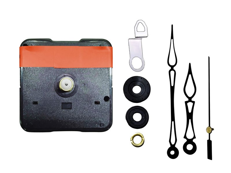 IIK COLLECTION Analogue Plastic Sweep/Silky Silent (NO Tic-Tic Sound) Quartz Movement Machine with Black Hands Kit for Wall Clock (IIK-MOV-PL-028) - Image 3