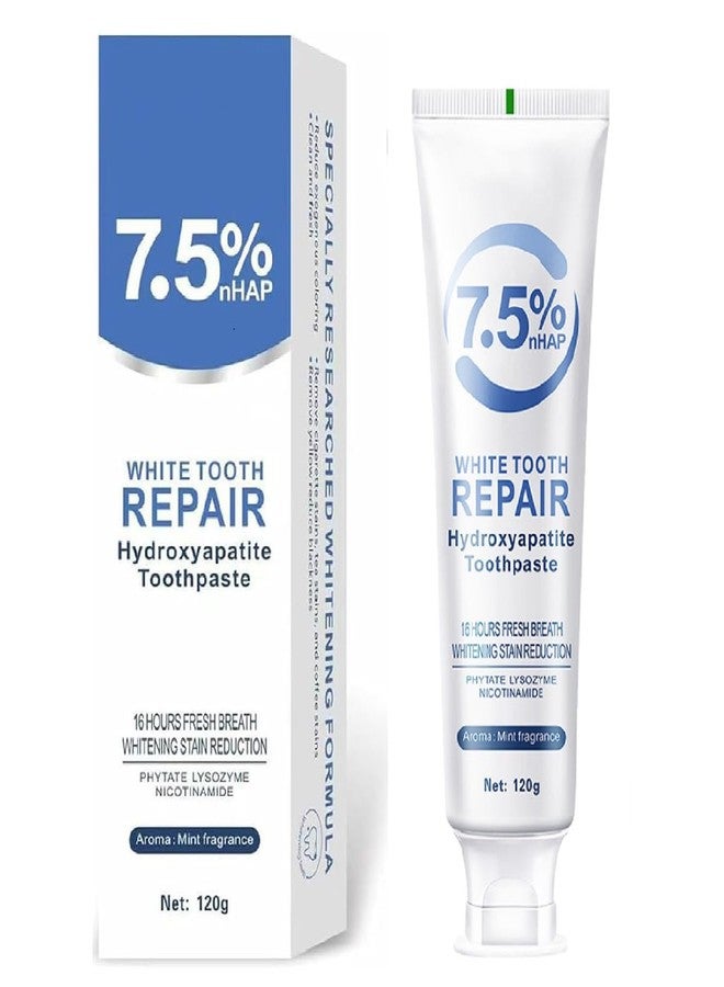 wenfeng Hydroxyapatite Toothpaste for Enamel Protection and Tooth Strengthening,Hidroxiapatita Toothpaste,Gentle Mint,Fresh Breath,Daily Use for Oral Health,4.23oz (1 PCS) - Image 1