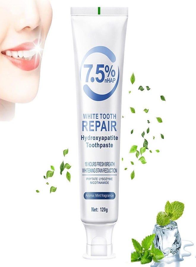 wenfeng Hydroxyapatite Toothpaste for Enamel Protection and Tooth Strengthening,Hidroxiapatita Toothpaste,Gentle Mint,Fresh Breath,Daily Use for Oral Health,4.23oz (1 PCS) - Image 4