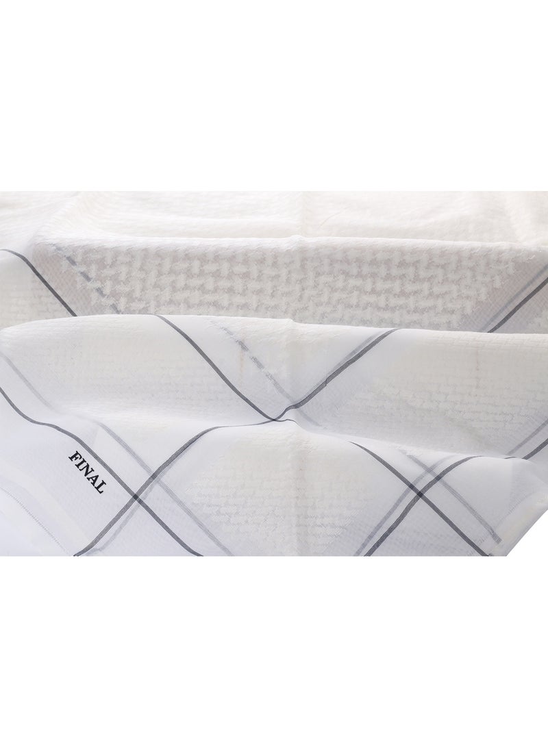 فونيم شماغ FINAL سكري فاتح مخطط رصاصي - Image 1