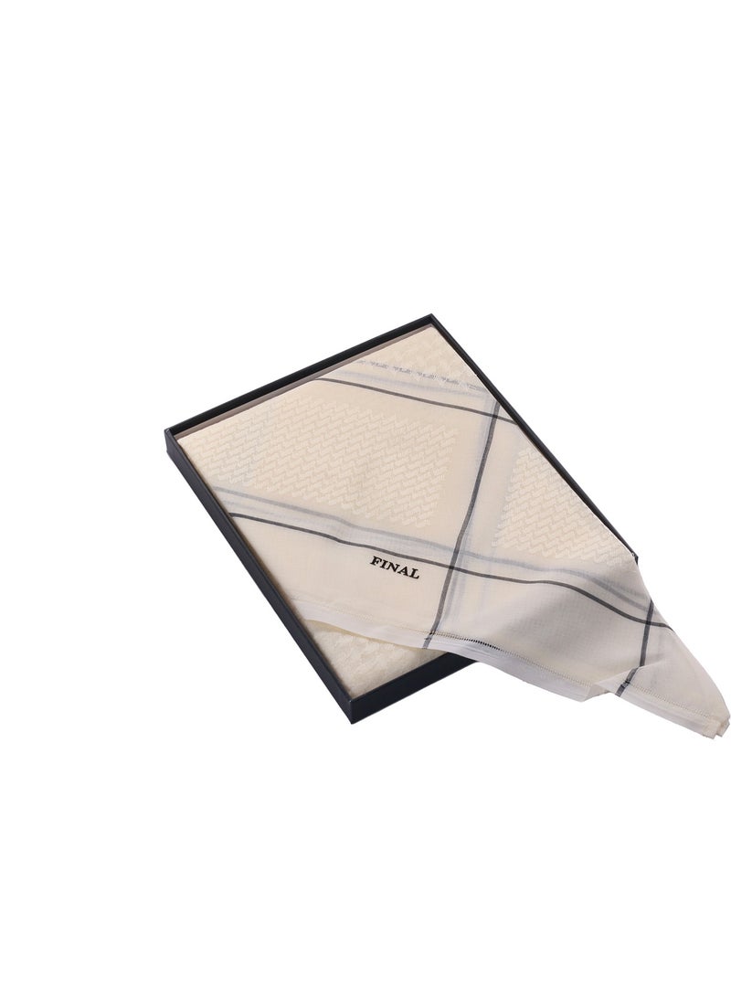 فونيم شماغ FINAL سكري فاتح مخطط رصاصي - Image 2