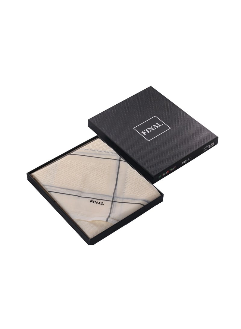 فونيم شماغ FINAL سكري فاتح مخطط رصاصي - Image 3