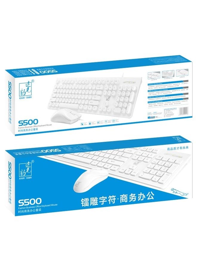 BURAQ ZGB S500 Square Keycap Wired Keyboard + Mouse Set (Black)  - Image 3